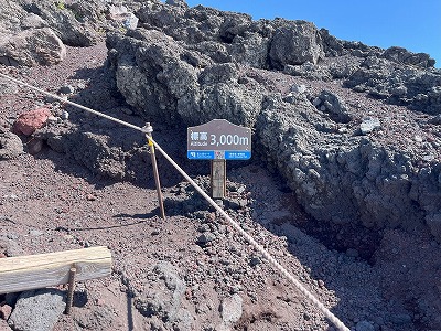 3000m地点の表示